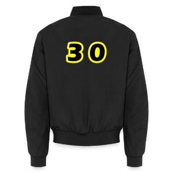 Symbole de 30 chiffres - Bomber unisexe - noir - Dos - AI Model Male 185 light (185cm)