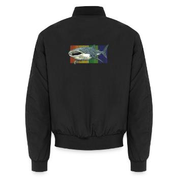 Requin-baleine Rhincodon typus - Bomber unisexe - noir - Dos - AI Model Male 185 light (185cm)