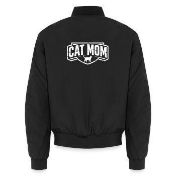 Blason vintage de la Cat Mom - Bomber unisexe - noir - Dos - AI Model Male 185 light (185cm)