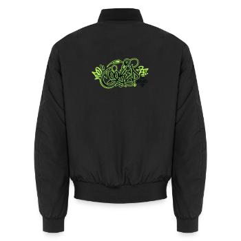 Angelhaken Graffiti Logo - Unisex Bomberjacke - Schwarz - Hinten - AI Model Male 185 light (185cm)