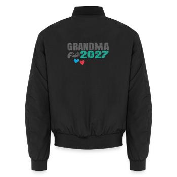 Grandma 2027  - Unisex Bomberjacke - Schwarz - Hinten - AI Model Male 185 light (185cm)