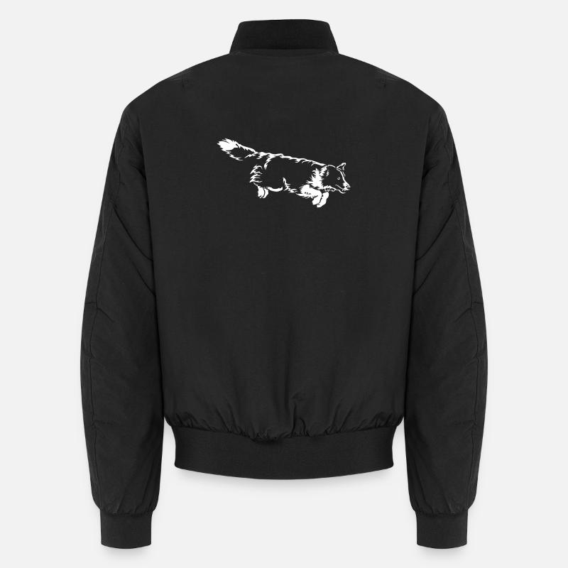 Border Collie "Black Edition" - Unisex Bomber Jacket - black