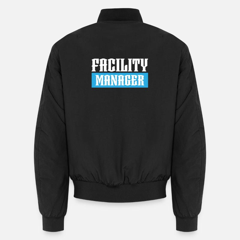 facility manager tshirt schwarz Unisex Bomberjacke