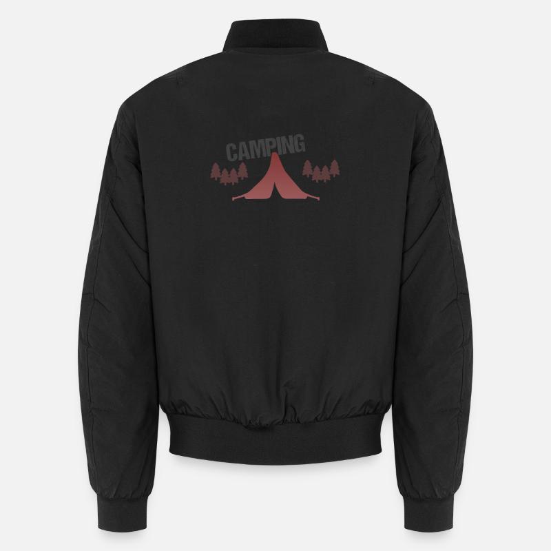 Sunset Forest Campingzelt - Unisex Bomberjacke - Schwarz