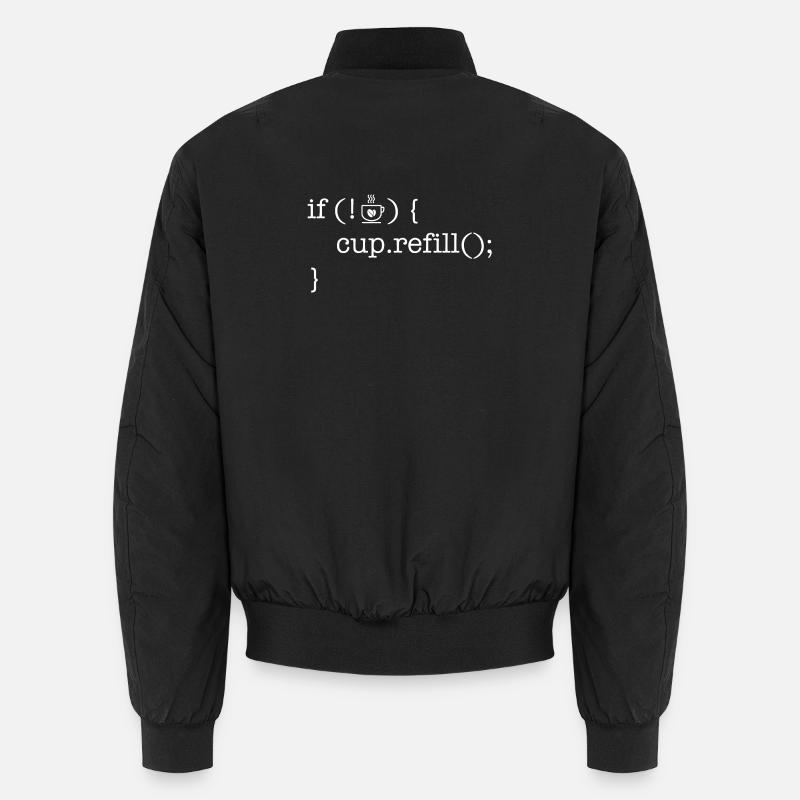 Chemise café pour programmeur amateur de code café Bomber unisexe