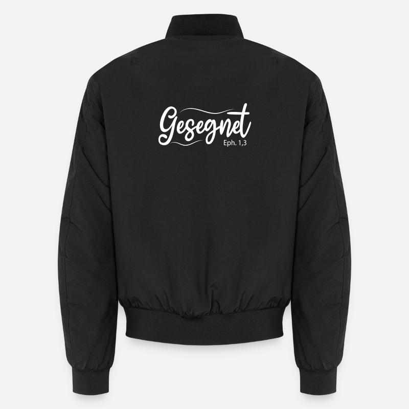 Gesegnet, Bibelvers Unisex Bomberjacke