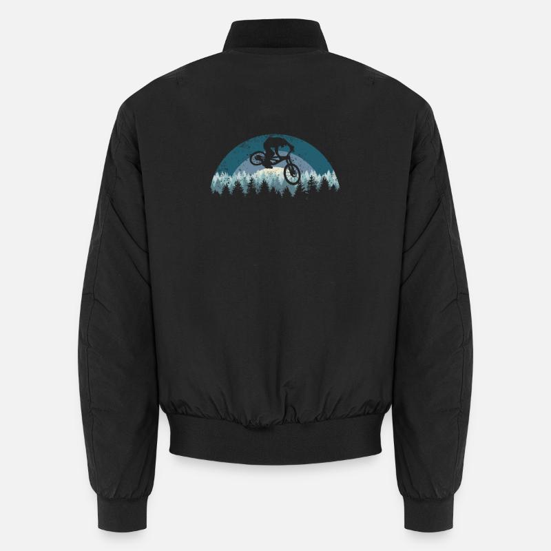Forest Night MTB Jump Unisex Bomber Jacket