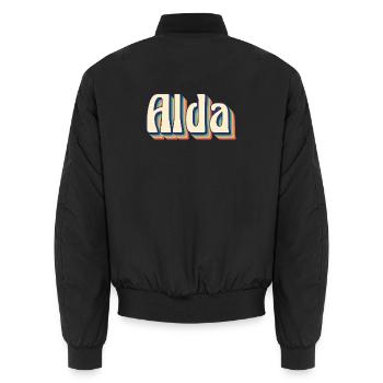 T-shirt Alda rétro vintage idée cadeau t-shirt - Bomber unisexe - noir - Dos - AI Model Male 185 light (185cm)