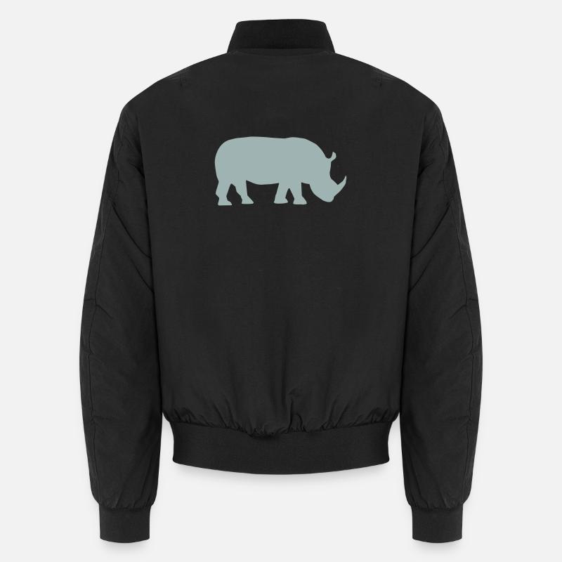 Rhinoceros - Unisex Bomber Jacket - black
