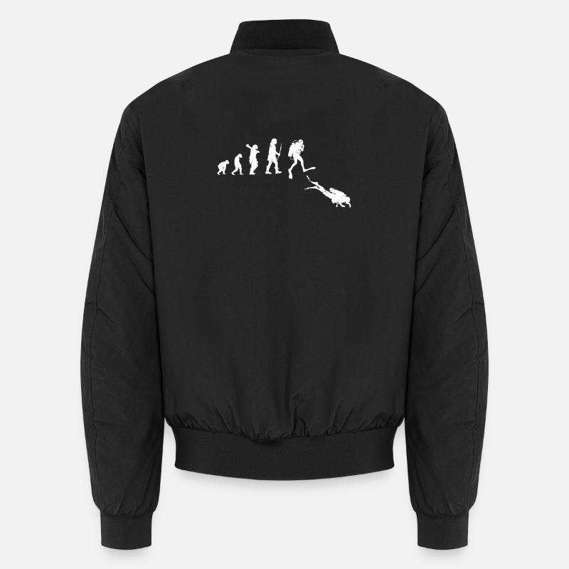 Illustration der Evolution des menschlichen Fortschritts Unisex Bomberjacke