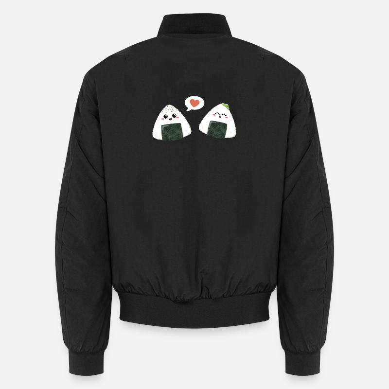 Onigiri Pärchen Liebe Unisex Bomberjacke