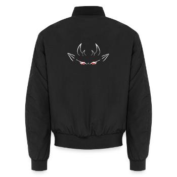 Dämonen Gesicht Augen Print - Unisex Bomberjacke - Schwarz - Hinten - AI Model Male 185 light (185cm)