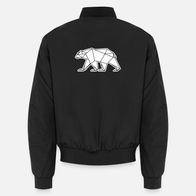 Icône polygonale de l’ours polaire Bomber unisexe