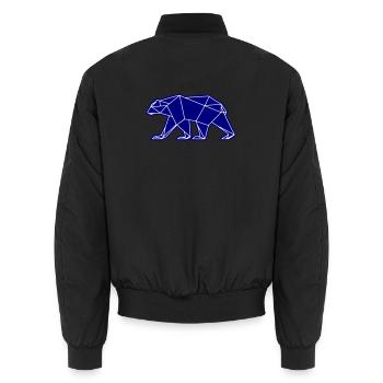 Eisbär Polar Bär Polygon Symbol - Unisex Bomberjacke - Schwarz - Hinten - AI Model Male 185 light (185cm)