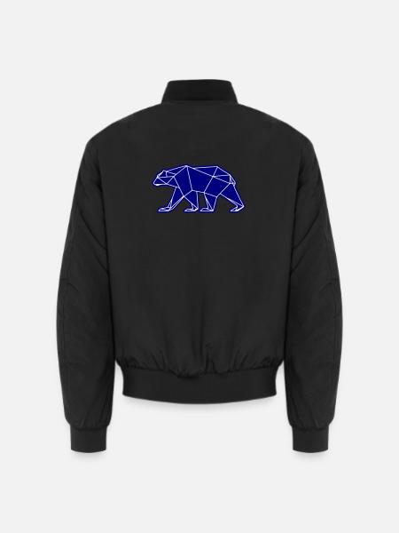 Polar Bear Polar Bear Polygon Icon - Unisex Bomber Jacket - black