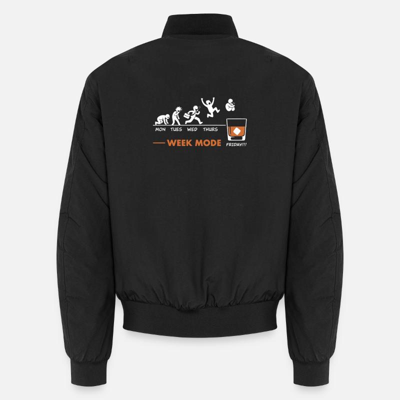 Vive le weekend-end – Humor Wisky - Unisex Bomberjacke - Schwarz