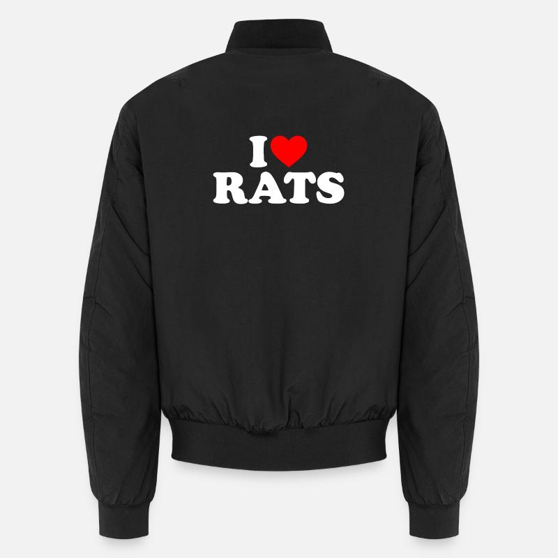 Ich liebe Ratten Unisex Bomberjacke