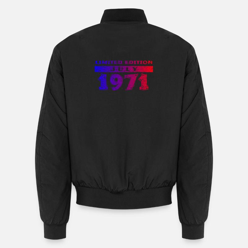 55th Birthday Limited Edition 07/1971 - Unisex Bomber Jacket - black