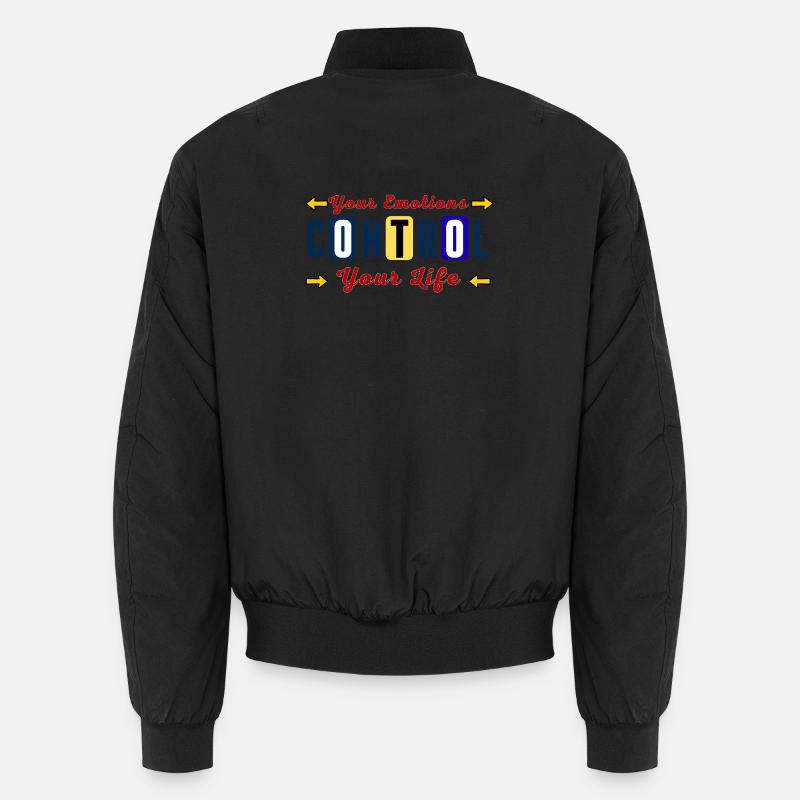 Emotions control your life - Unisex Bomber Jacket - black