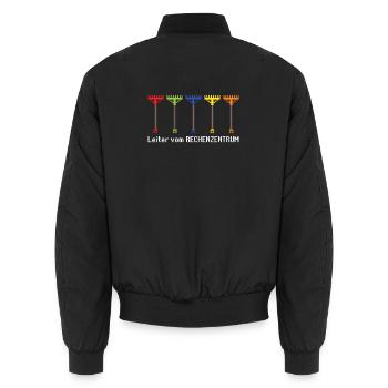 keine Zeit das Rechenzentrum ruft Gartenoutfit - Unisex Bomberjacke - Schwarz - Hinten - AI Model Male 185 light (185cm)