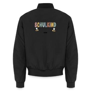 Schulkind mit Honigbienen - Unisex Bomberjacke - Schwarz - Hinten - AI Model Male 185 light (185cm)