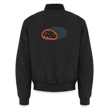 Brotlaib Scheibe Grafik - Unisex Bomberjacke - Schwarz - Hinten - AI Model Male 185 light (185cm)