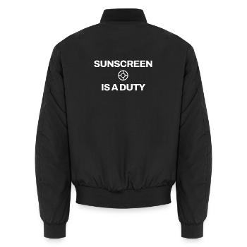 Rettungsschwimmer Sommer Pool Strand Lustig Schwim - Unisex Bomberjacke - Schwarz - Hinten - AI Model Male 185 light (185cm)