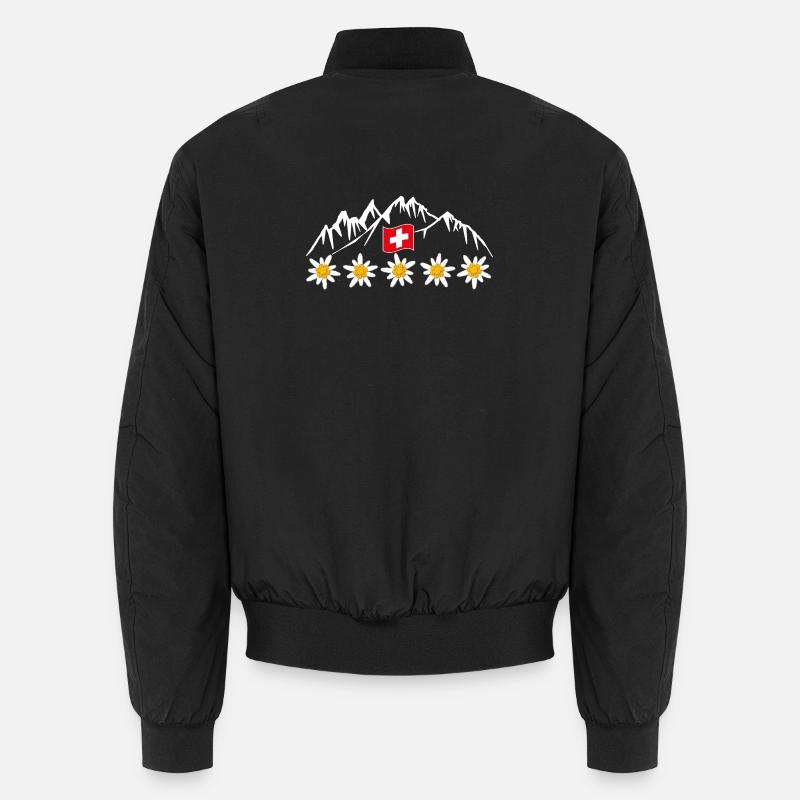 Switzerland, mountains, glaciers, vacation Unisex Bomber Jacket