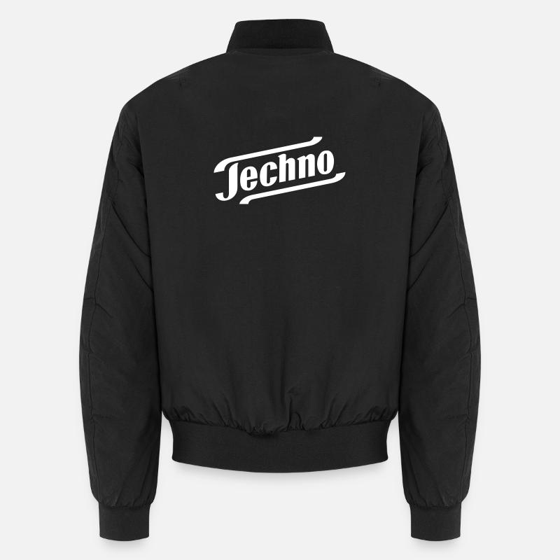 TECHNO - Unisex Bomberjacke - Schwarz