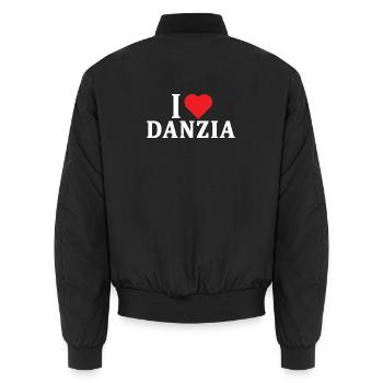 t-shirt I love Danzia t-shirt gift idea - Unisex Bomber Jacket - black - Back - AI Model Male 185 light (185cm)
