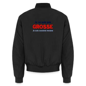 Pas grosse enceinte - Bomber unisexe - noir - Dos - AI Model Male 185 light (185cm)