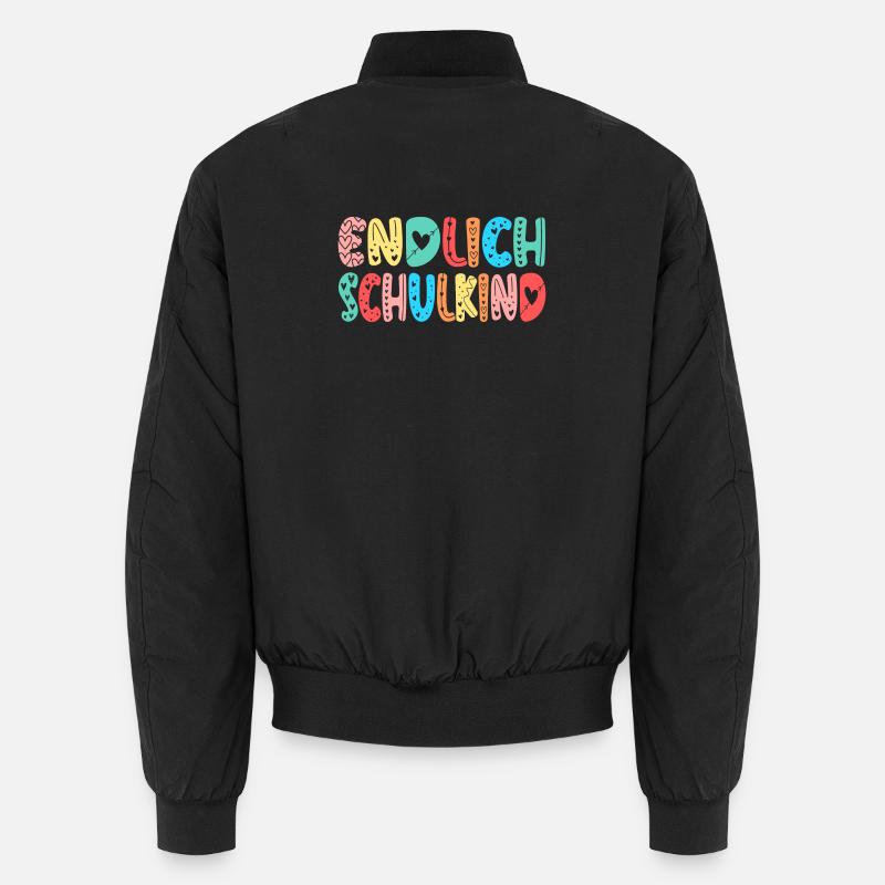 EINSCHULUNG ENDLICH SCHULKIND HERZ Unisex Bomberjacke