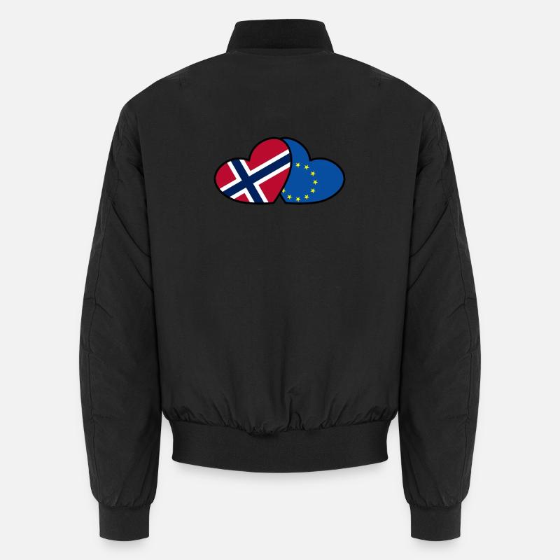 Norway <3 EU - Unisex Bomber Jacket - black