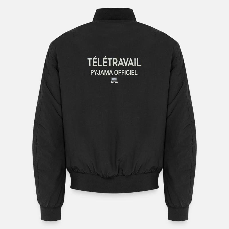 Offizielle Pyjama-Telearbeit - Unisex Bomberjacke - Schwarz