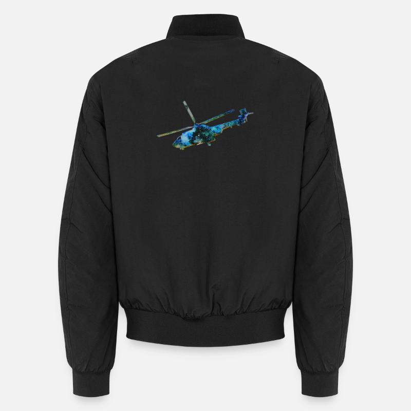 Helikopter Heli - Unisex Bomberjacke - Schwarz