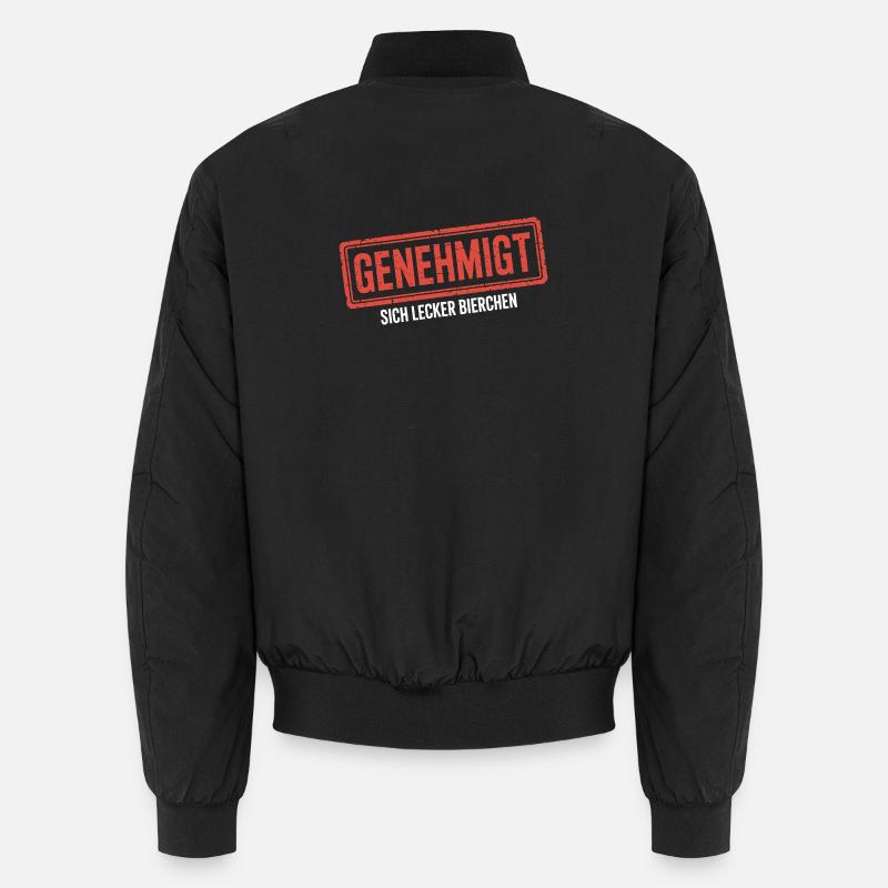 Genehmigt Sich Lecker Bierchen Saufen Party Bier Unisex Bomberjacke