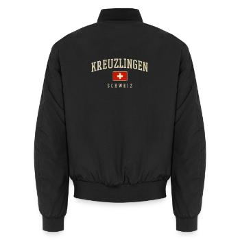 Kreuzlingen Schweiz Emblem - Unisex Bomberjacke - Schwarz - Hinten - AI Model Male 185 light (185cm)