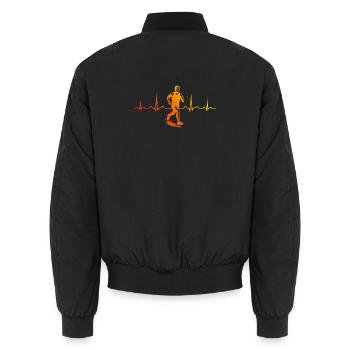 Running perfect for any race - Unisex Bomber Jacket - black - Back - AI Model Male 185 light (185cm)