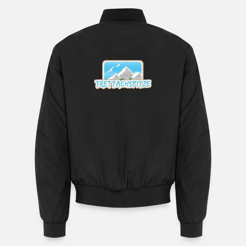 Trettachspitze als Berg - Unisex Bomberjacke - Schwarz