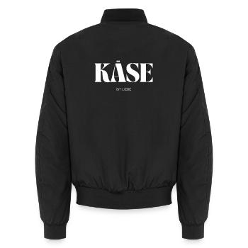 Käse ist Liebe - Unisex Bomberjacke - Schwarz - Hinten - AI Model Male 185 light (185cm)