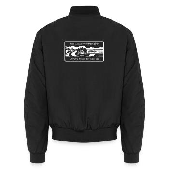 Insel Classic Oldtimertreffen Uhyst Spree - Unisex Bomberjacke - Schwarz - Hinten - AI Model Male 185 light (185cm)