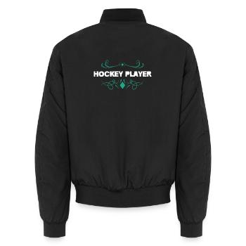 Conception des ornements pour joueurs de hockey sur glace - Bomber unisexe - noir - Dos - AI Model Male 185 light (185cm)