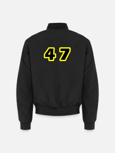 47 Symbole numérique - Bomber unisexe - noir