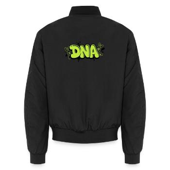DNA Lettering Graffiti - Unisex Bomber Jacket - black - Back - AI Model Male 185 light (185cm)