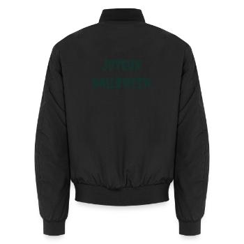HALLOWEEN. KÜRBIS. HALLOWEEN-KÜRBIS. ANGST - Unisex Bomberjacke - Schwarz - Hinten - AI Model Male 185 light (185cm)