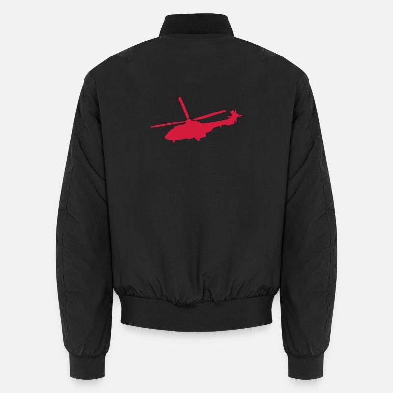 helicopter - Unisex Bomber Jacket - black