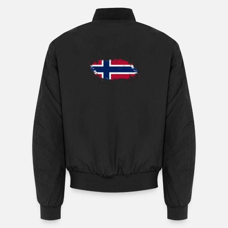 Brushstroke Norwegian Flag Unisex Bomber Jacket