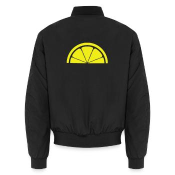 Conception de citron - Bomber unisexe - noir - Dos - AI Model Male 185 light (185cm)