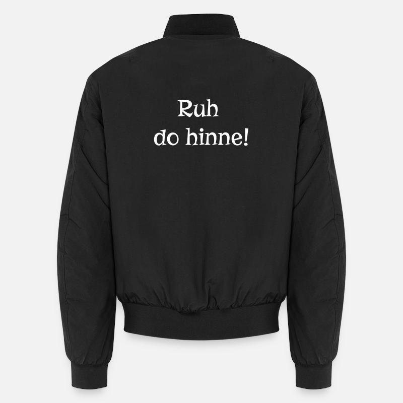 lustiges pfälzer statement, ruh do hinne Unisex Bomberjacke