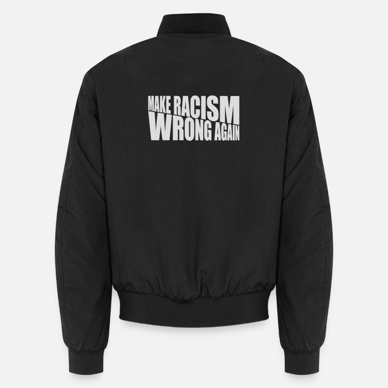 make racism wrong again - Unisex Bomber Jacket - black